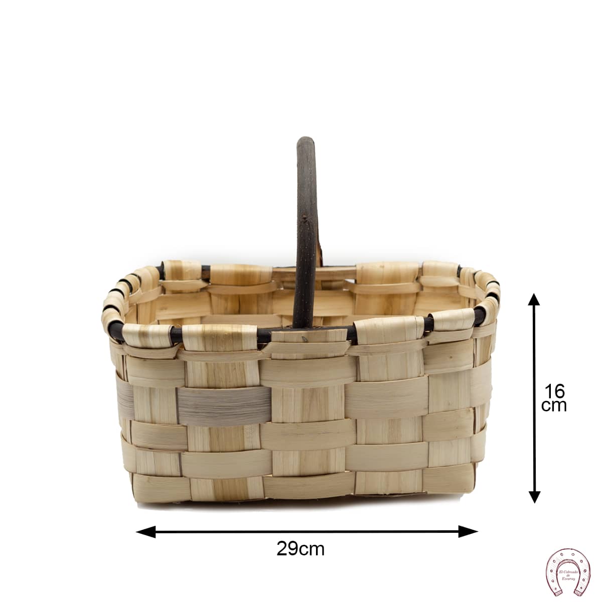 Cesta esparraguera con asa de palo 2