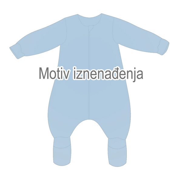 Cotton Sleeping Bag with Legs, Sleeves, and Filling - MOTIF OF SURPRISE - FOR BOYS