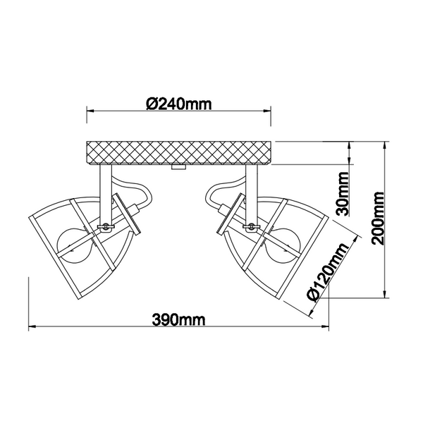 De zwarte plafondlamp Aperto heeft een robuuste industriële uitstraling. Perfect voor een sfeervolle ambiance boven de