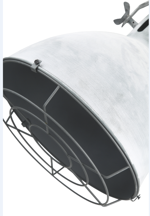 Detail van de lichtgrijze Indurope hanglamp met betonlook. Voegt een trendy industriële flair toe aan jouw interieur.