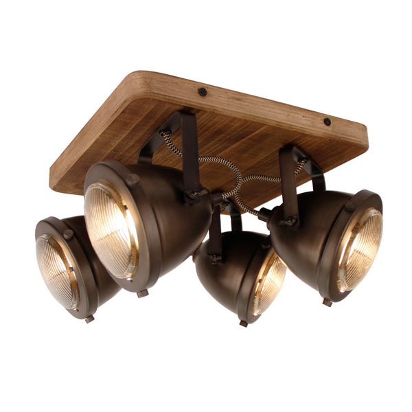 Met een stoer zwart ontwerp past de Bella plafondlamp perfect in een industrieel interieur. Een eyecatcher voor elke ruimte.