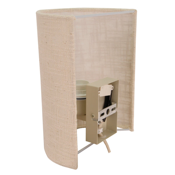 De crème Caspera wandlamp in linnen brengt rustieke charme in je interieur. Perfect voor een Japandi sfeer in elke ruimte.