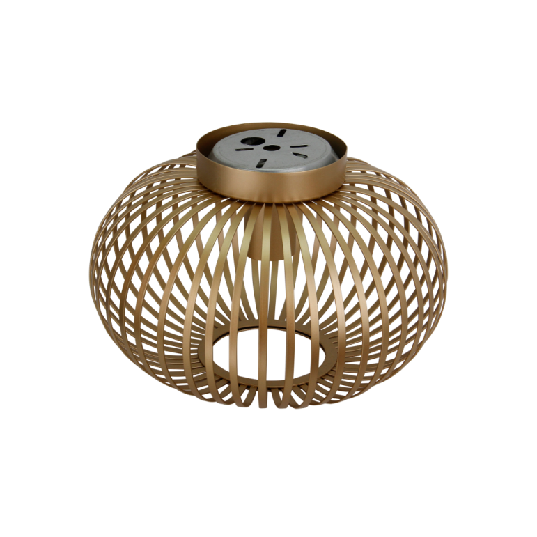 De gouden Curvato plafondlamp straalt moderne elegantie uit. Een prachtige aanvulling voor elk eigentijds interieur.