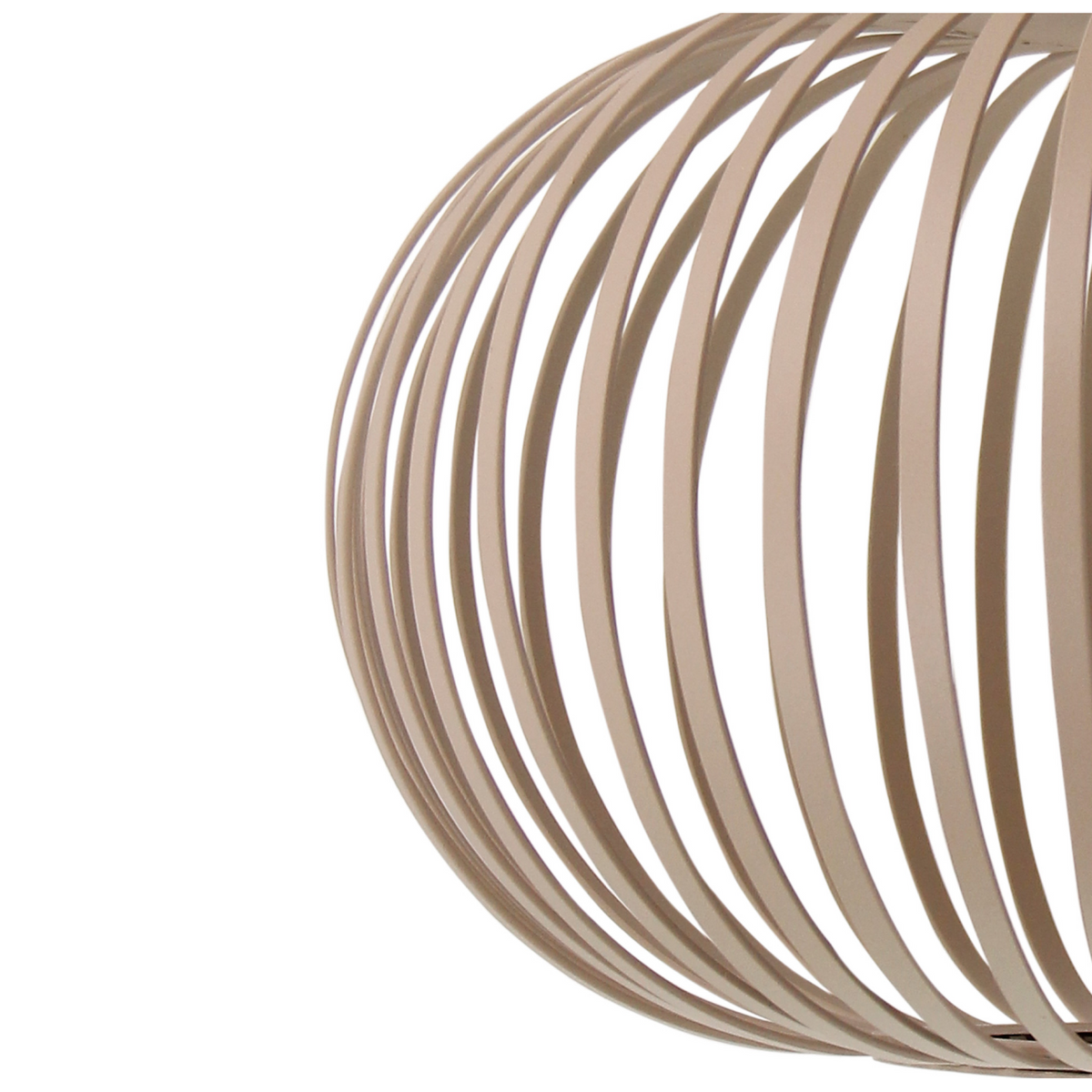 De zandkleurige Curvato plafondlamp voegt een warme touch toe aan je interieur.