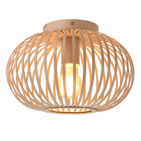 De zandkleurige Curvato plafondlamp voegt warmte toe aan uw interieur. Een perfecte keuze voor een gezellige sfeer.