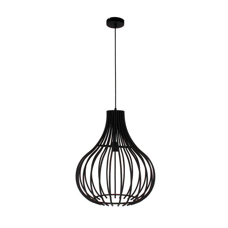 Detail van de moderne zwarte Goccia hanglamp, perfect voor een eigentijdse uitstraling in jouw interieur.