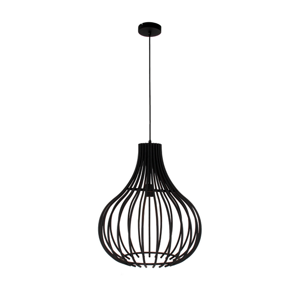Detail van de moderne zwarte Goccia hanglamp, perfect voor een eigentijdse uitstraling in jouw interieur.