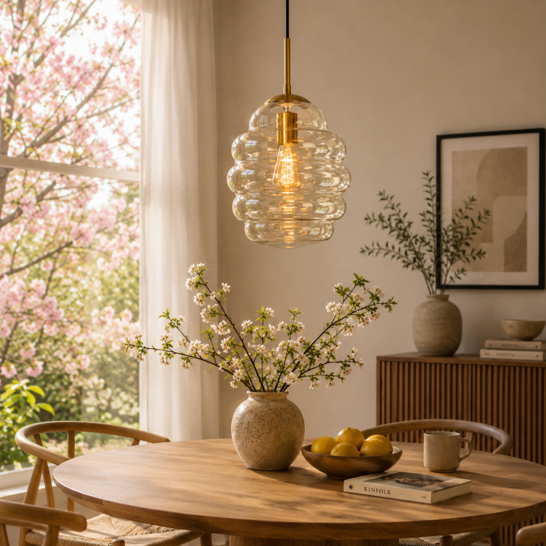 Suspension Chericoni Favo - 1 lumière - Ø26 cm - Verre - Design italien - Fabricant néerlandais