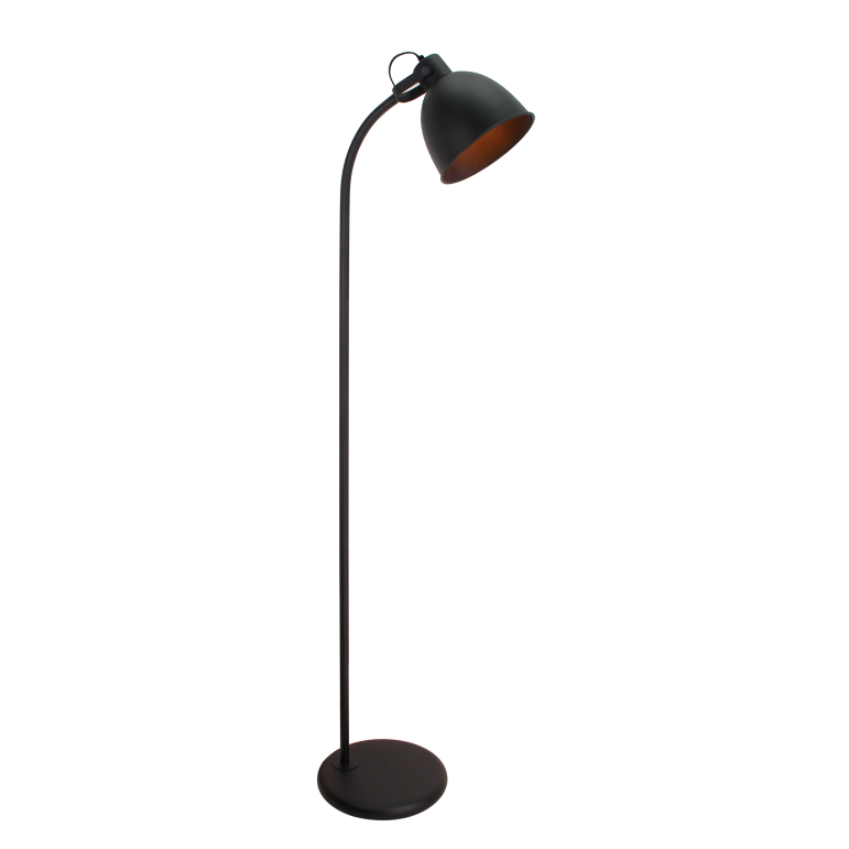 De zwarte Koen vloerlamp voegt een moderne touch toe aan je interieur. Perfect voor sfeervolle verlichting in elke ruimte.