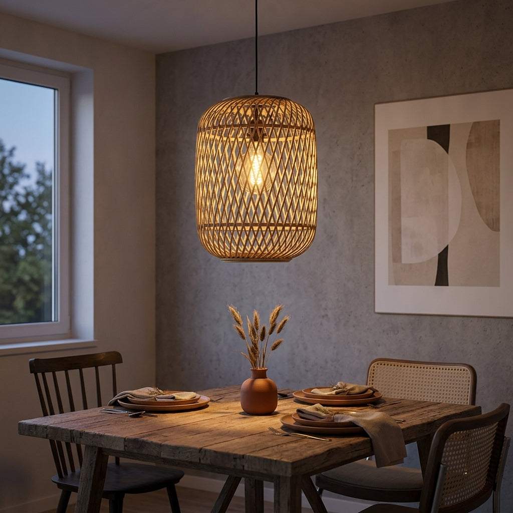 De unieke bruine hanglamp uit de Nature Diagonaal serie voegt een landelijke charme toe aan jouw interieur.