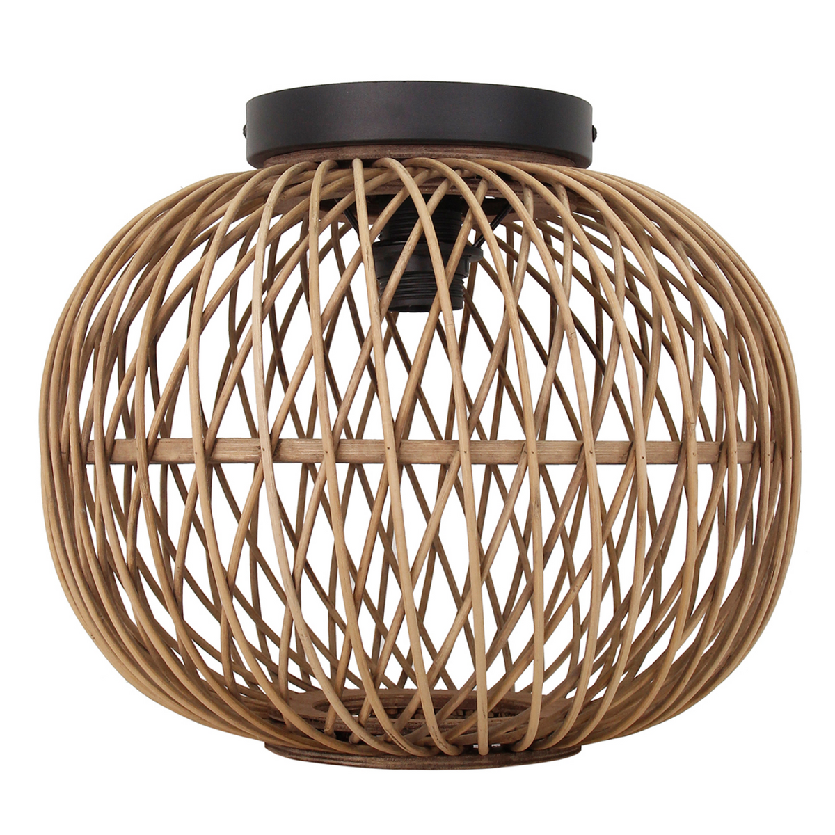 De Nature Diagonaal Rond plafondlamp in bruin brengt de natuurlijke sfeer in huis. Perfect voor een landelijk interieur.