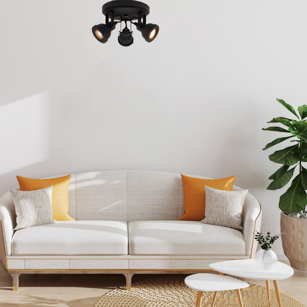 De zwarte plafondlamp Nero geeft een stoere, industriële uitstraling aan je interieur. Perfect voor een moderne sfeer!