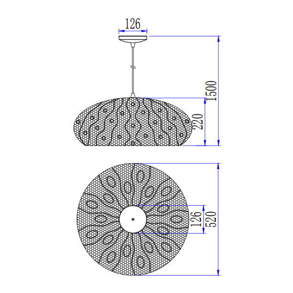 Bijzondere zwart metalen hanglamp Rolo met een ruime diameter. Creëert een sfeervolle ambiance boven elke eettafel.