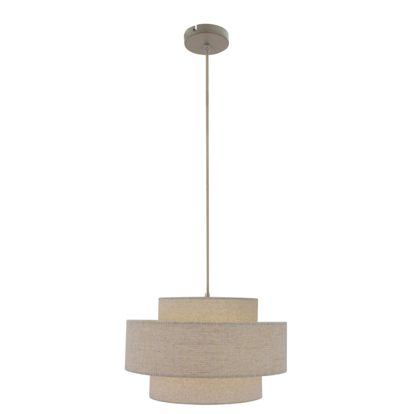 De beige Trilo hanglamp straalt eenvoud en stijl uit. Perfect voor een warme, serene Japandi-sfeer in uw interieur.