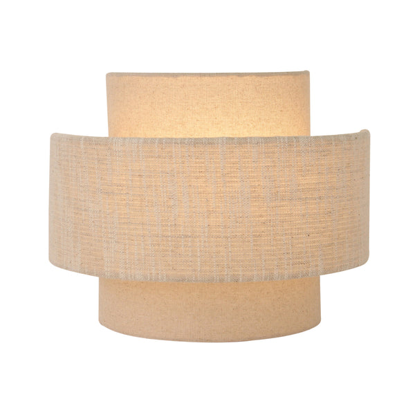 Minimalistische wandlamp Trilo in beige, perfect voor een Japandi-interieur. Laat een warme sfeer in je ruimte ontstaan.