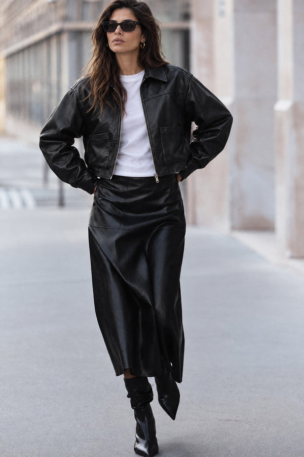 Giacca Chiara Bomber donna 100% vera pelle Made in Italy - Barone Firenze