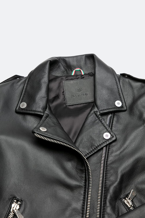 Chiodo Donna giacca 100% vera pelle Made in Italy - Barone Firenze