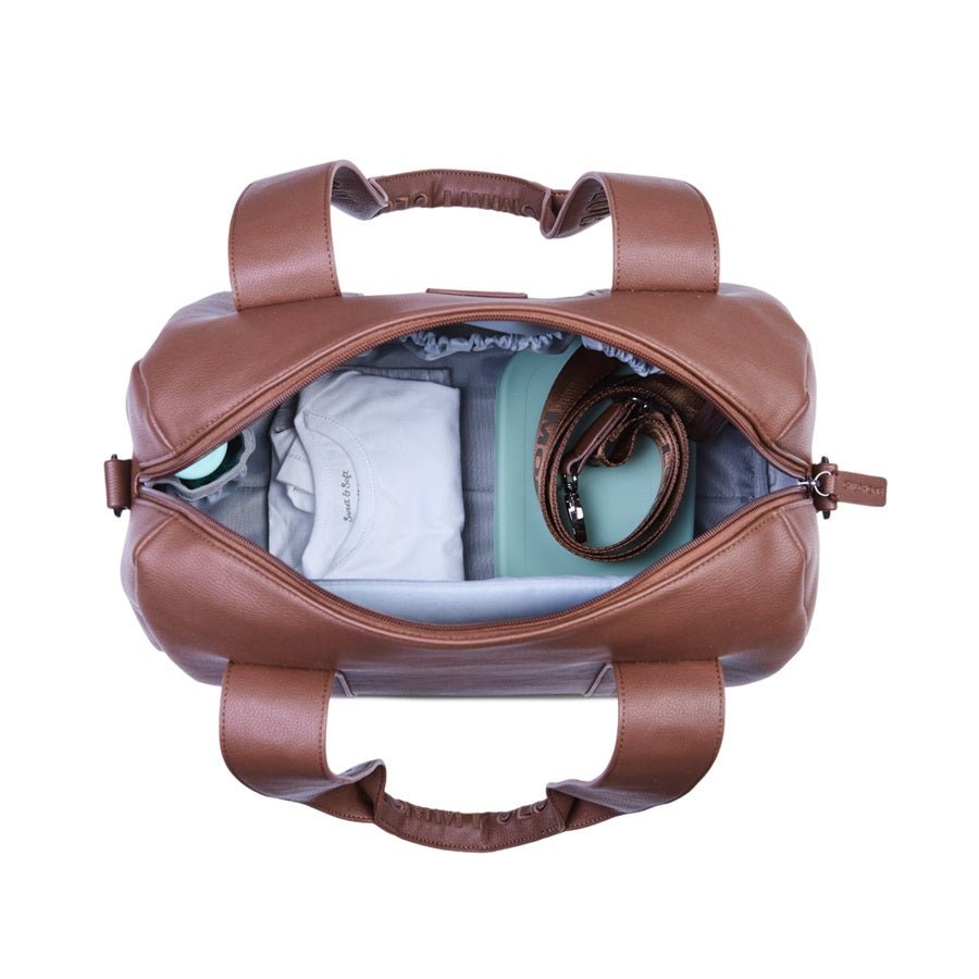 Childhome Torba Mommy Club Signature Vegan Leather Brown - PUFFI