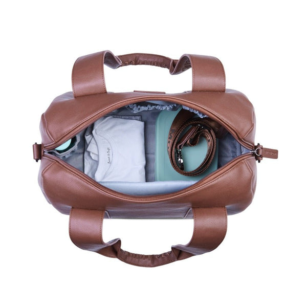 Childhome Torba Mommy Club Signature Vegan Leather Brown - PUFFI
