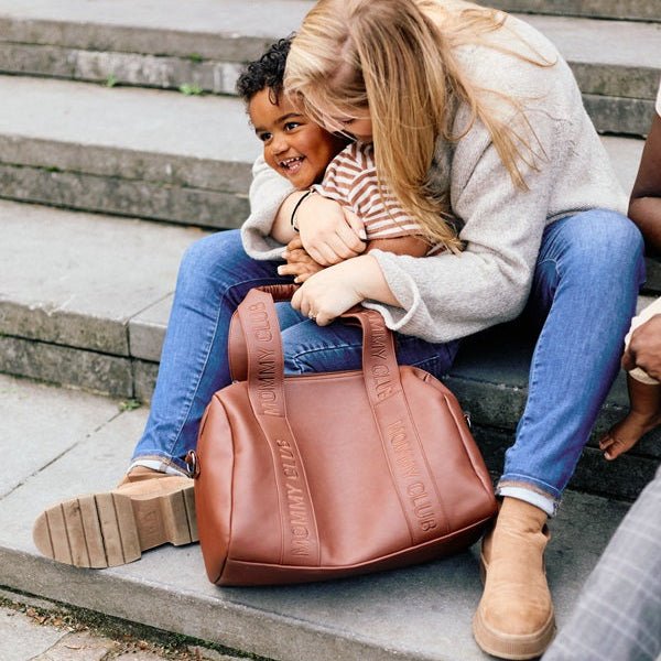 Childhome Torba Mommy Club Signature Vegan Leather Brown - PUFFI
