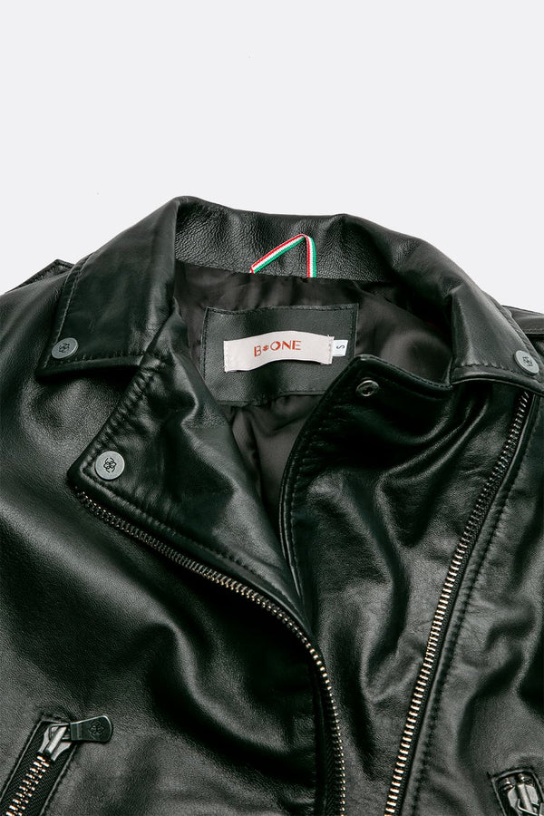 Chiodo Donna Bis giacca 100% vera pelle Made in Italy - Barone Firenze