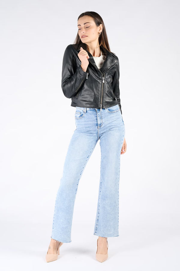 Chiodo Donna Bis giacca 100% vera pelle Made in Italy - Barone Firenze