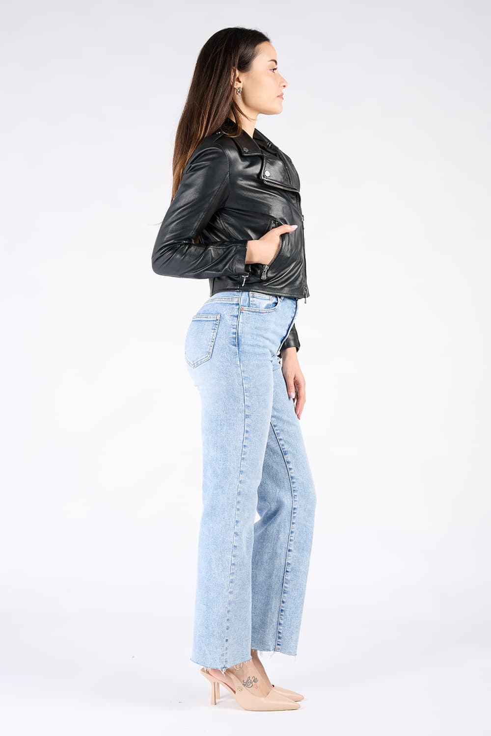 Chiodo Donna Bis giacca 100% vera pelle Made in Italy - Barone Firenze