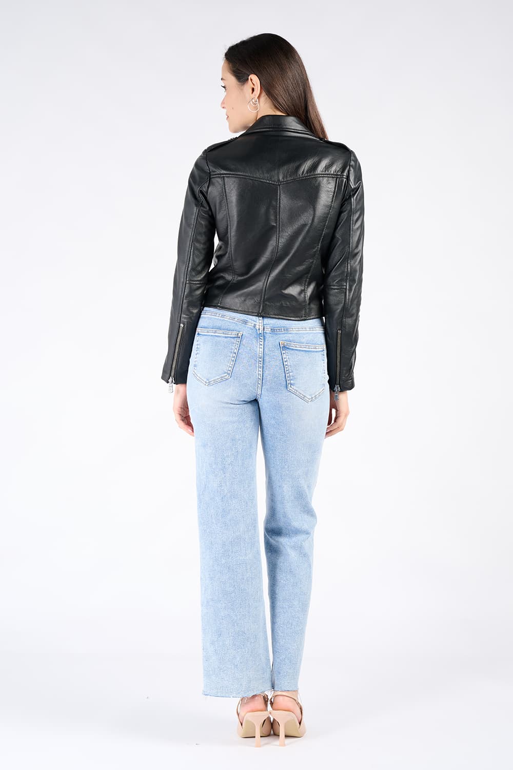 Chiodo Donna Bis giacca 100% vera pelle Made in Italy - Barone Firenze