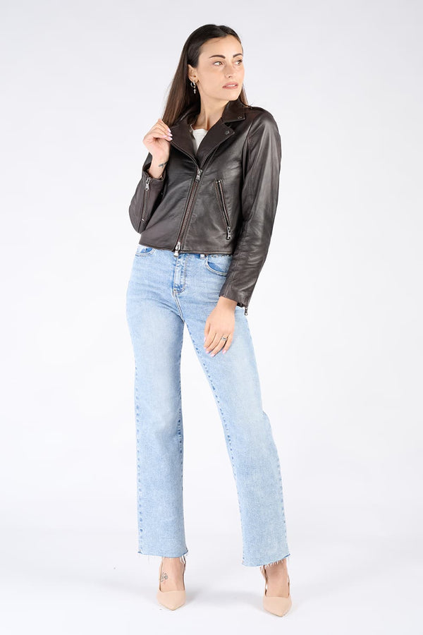 Chiodo Donna Bis giacca 100% vera pelle Made in Italy - Barone Firenze