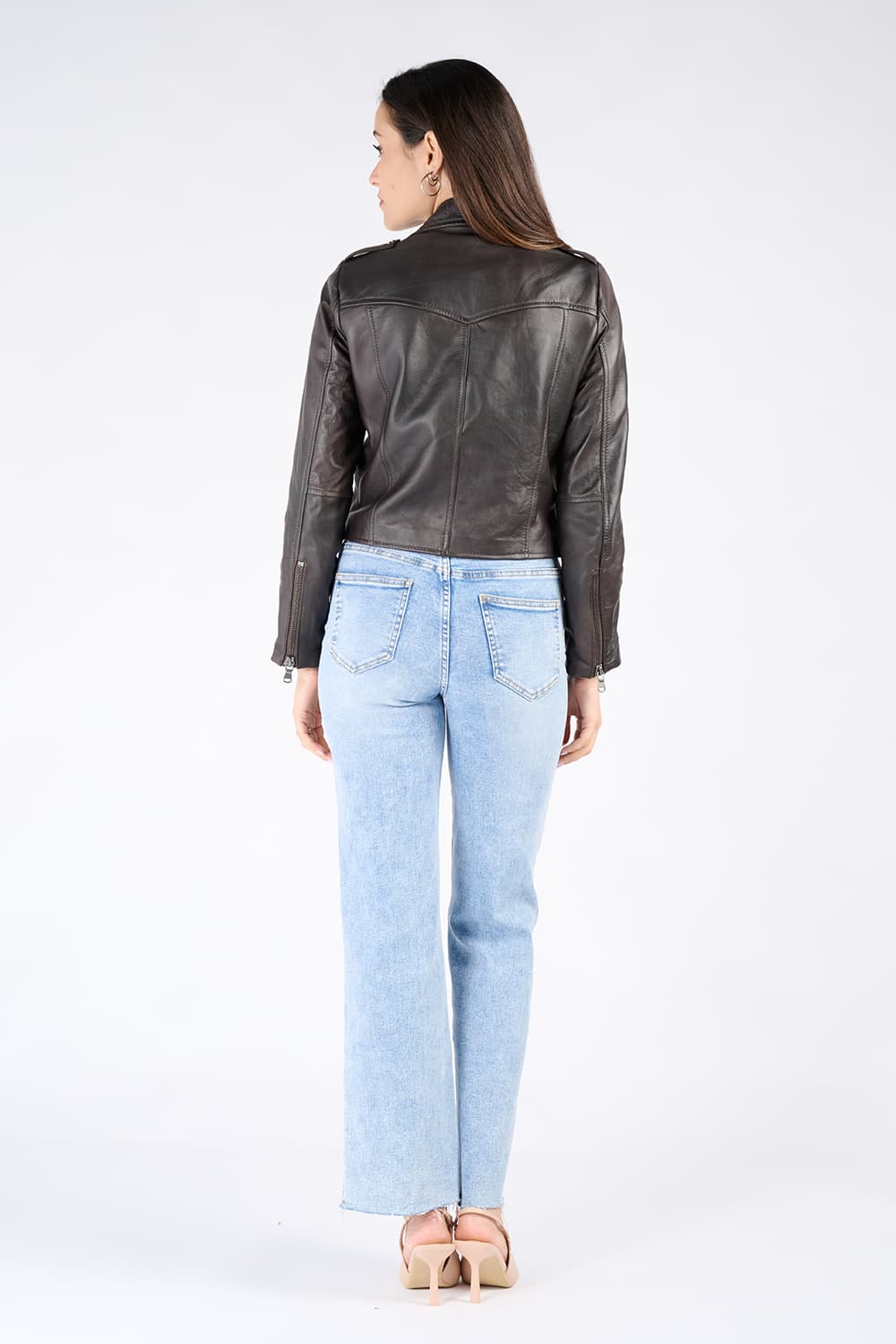 Chiodo Donna Bis giacca 100% vera pelle Made in Italy - Barone Firenze