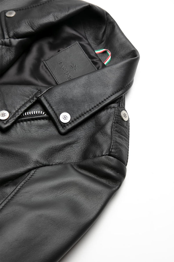 Chiodo Donna giacca 100% vera pelle Made in Italy- Barone Firenze