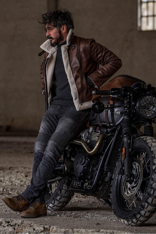 Chiodo Gold Shearling Style uomo Made in Italy - Barone Firenze