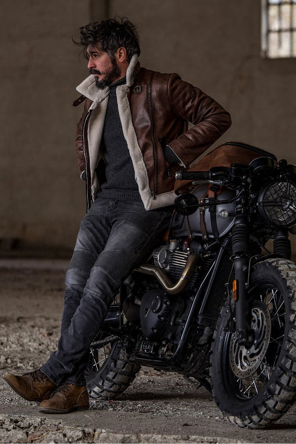 Chiodo Gold Shearling Style uomo Made in Italy - Barone Firenze