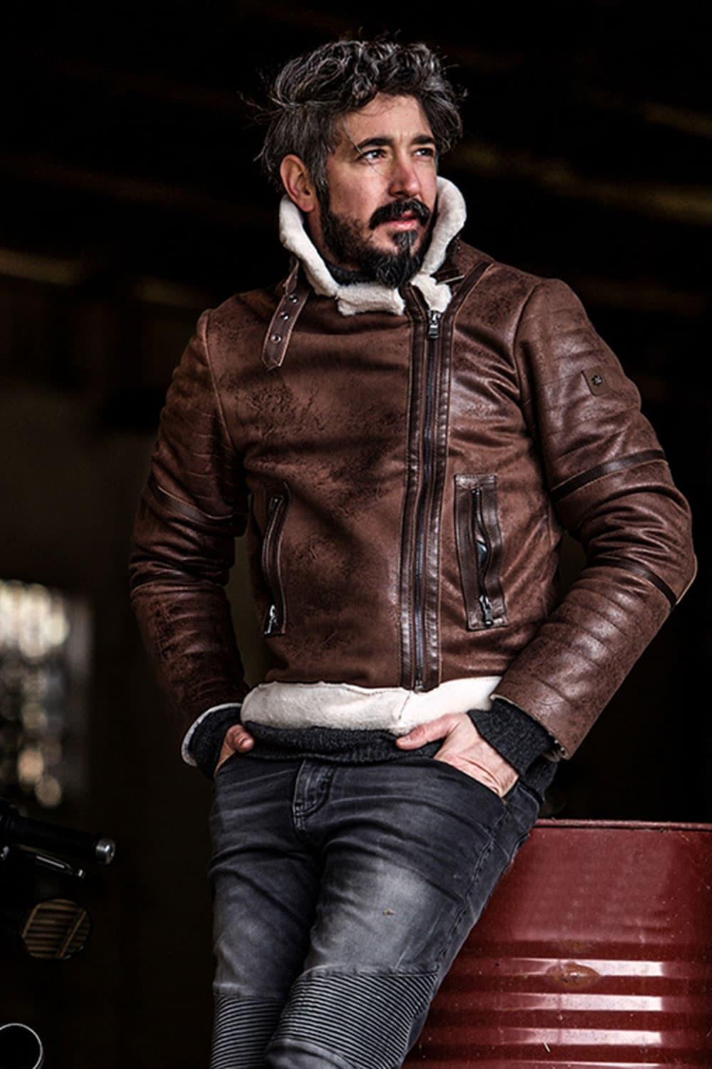 Chiodo Gold Shearling Style uomo Made in Italy - Barone Firenze