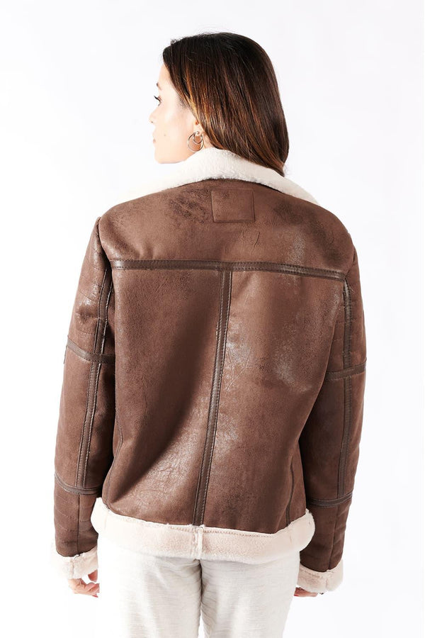 Chiodo Gold Shearling Style donna Made in Italy - Barone Firenze