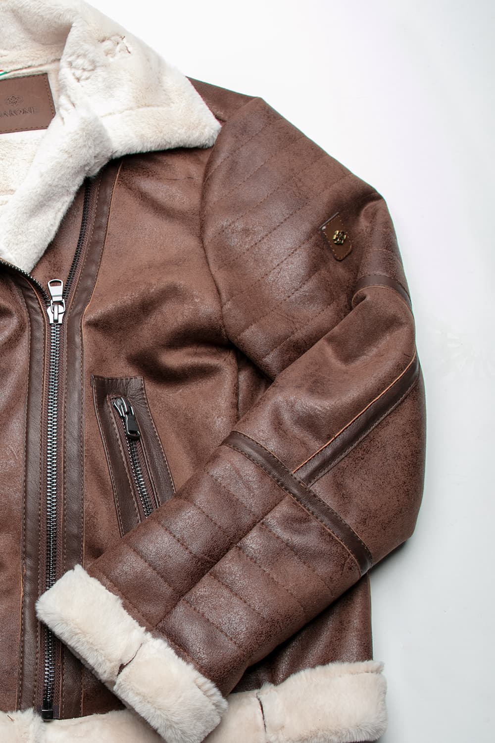 Chiodo Gold Shearling Style Made in Italy - Barone Firenze