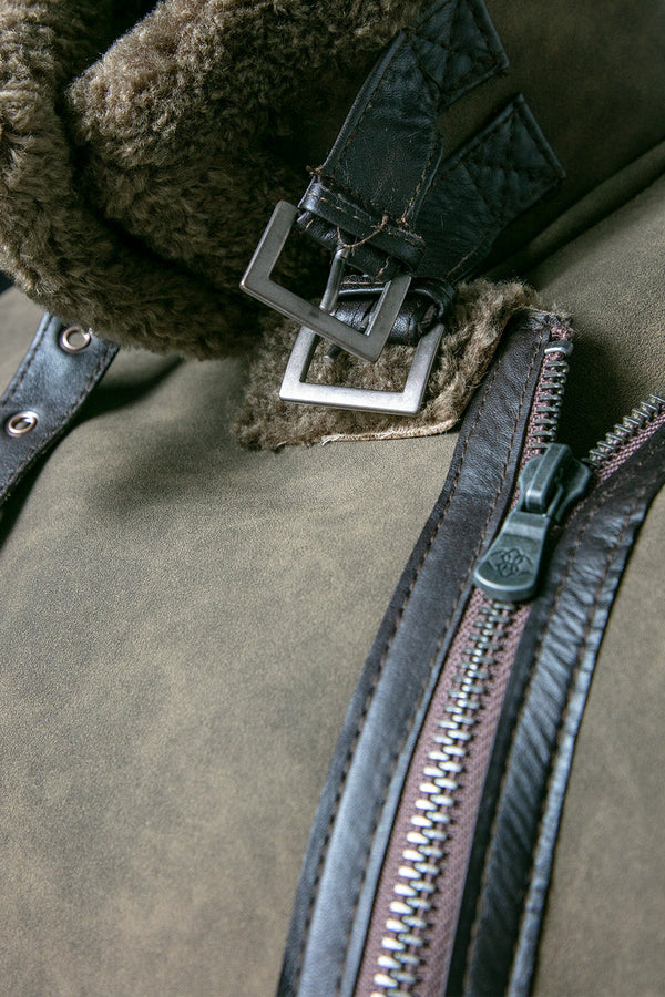 Green Shearling Style Jacket for Women