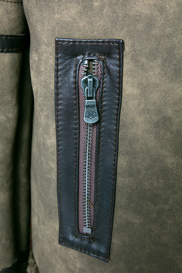 Gold Shearling Style Jacket Green