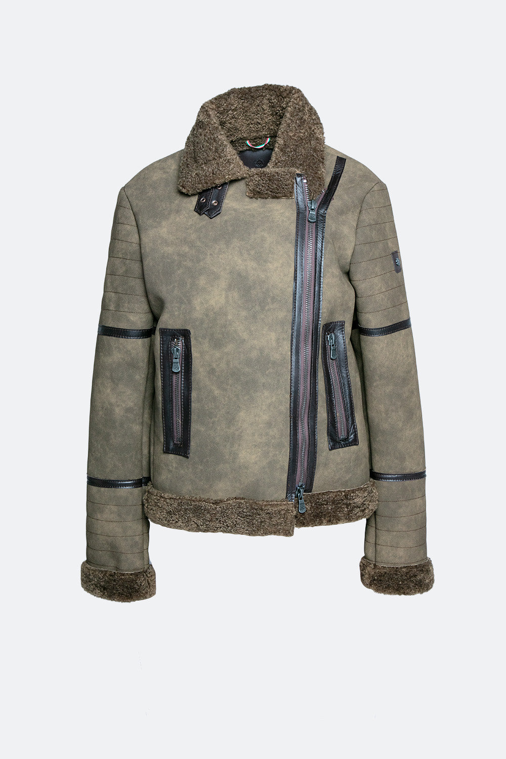 Green Shearling Style Jacket for Women