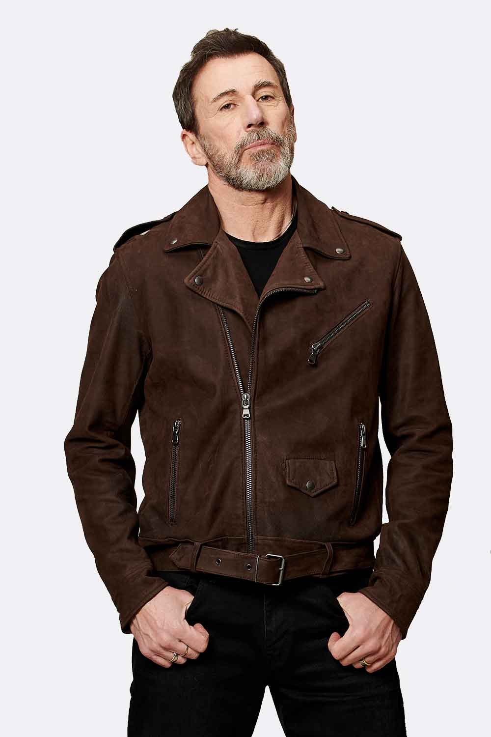 Chiodo Uomo Oleato giacca 100% vera pelle Made in Italy - Barone Firenze