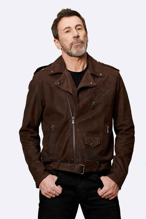 Chiodo Uomo Oleato giacca 100% vera pelle Made in Italy - Barone Firenze