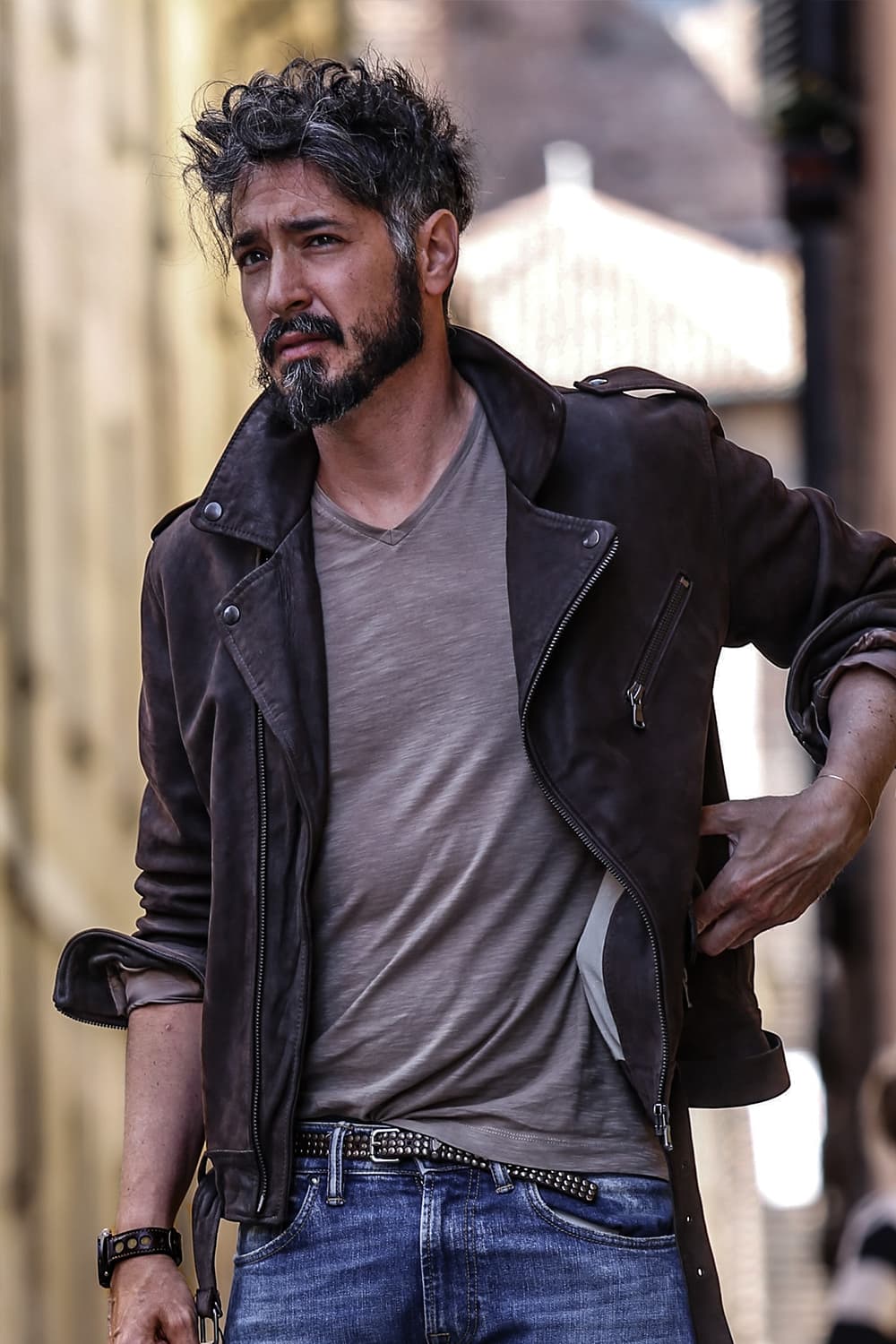 Chiodo Uomo Oleato giacca 100% vera pelle Made in Italy - Barone Firenze