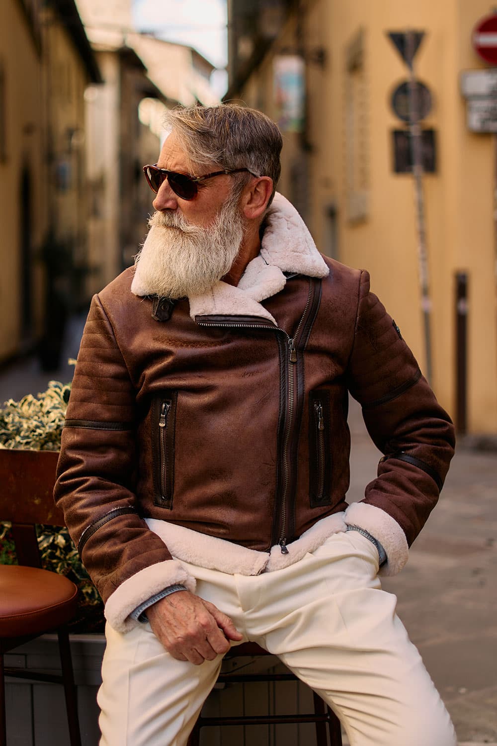 Chiodo Gold Shearling Style Made in Italy - Barone Firenze