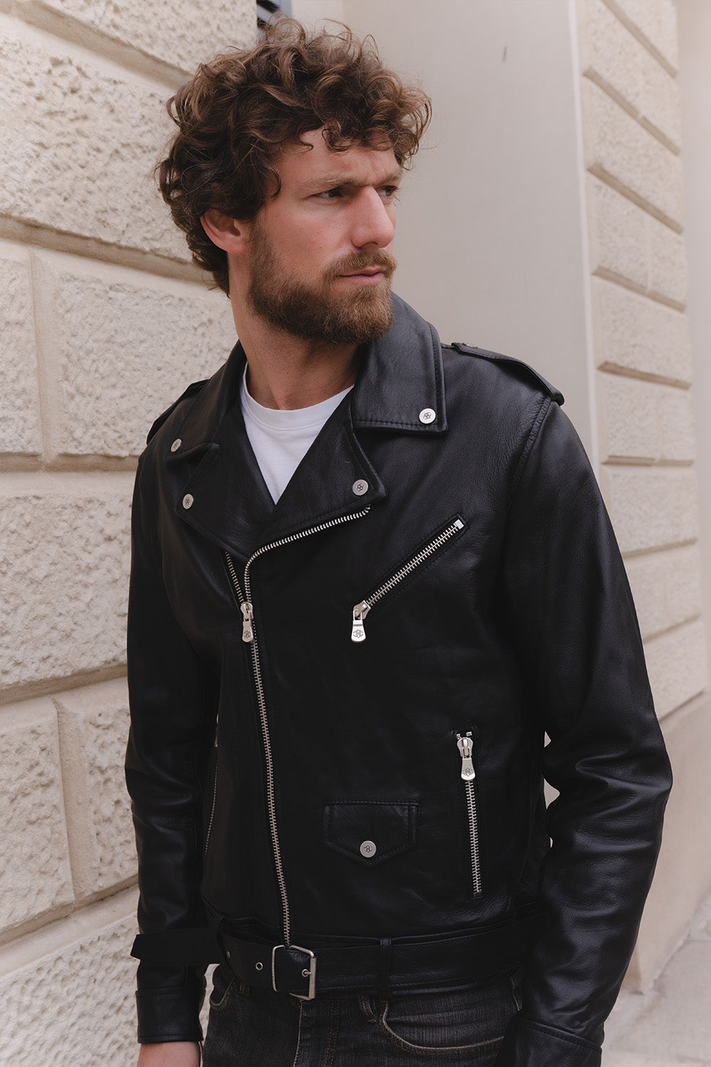 Chiodo Uomo giacca 100% vera pelle Made in Italy - Barone Firenze