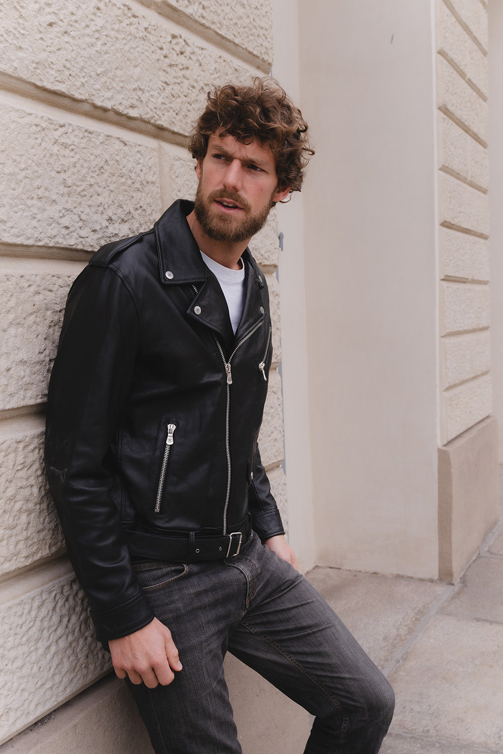 Chiodo Uomo giacca 100% vera pelle Made in Italy - Barone Firenze