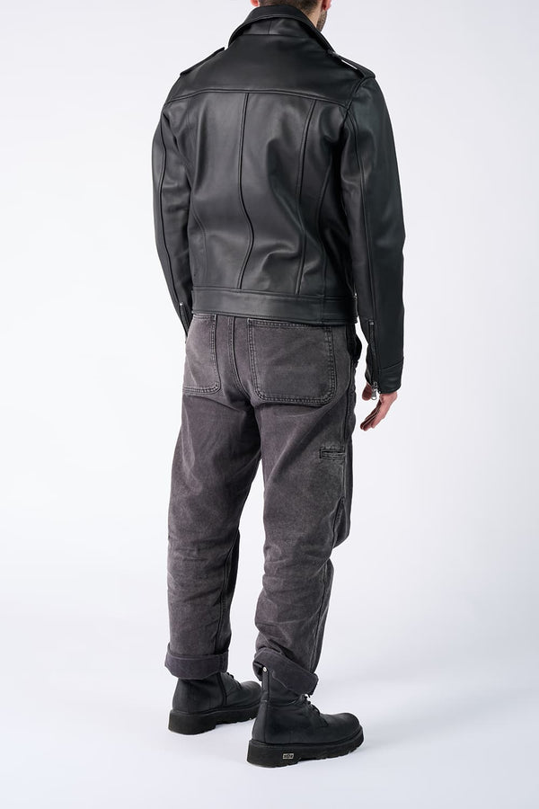 Chiodo Uomo giacca 100% vera pelle Made in Italy - Barone Firenze