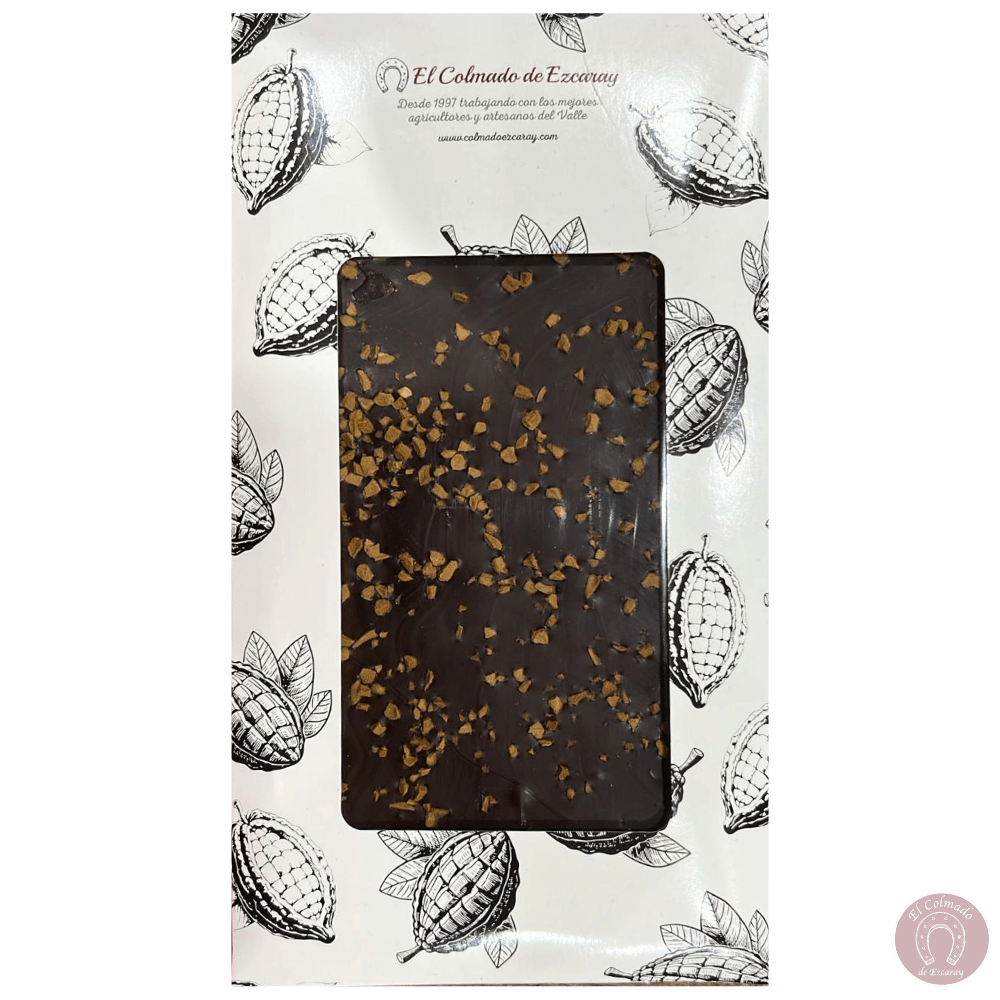Chocolate artesano 75% cacao con café colmado ezcaray