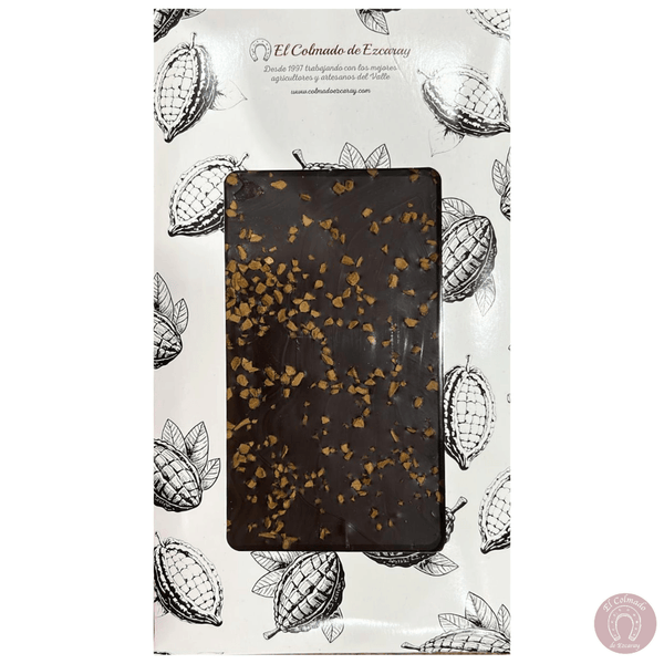 Chocolate artesano 75% cacao con café colmado ezcaray