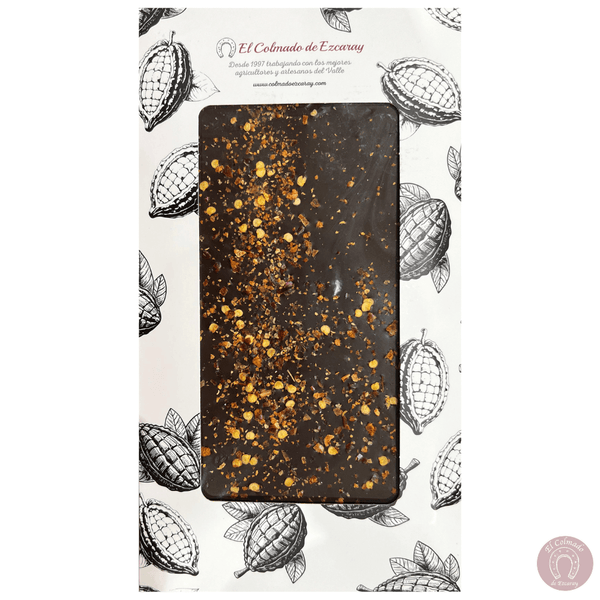 Chocolate artesano 75% cacao con cayena picante colmado ezcaray