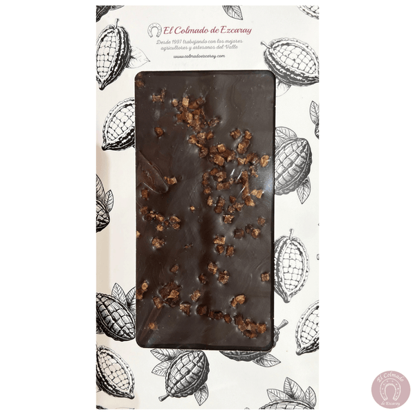 Chocolate artesano 75% cacao con jamón colmado ezcaray